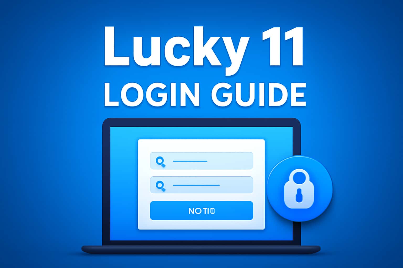 An informational scene illustrating the Lucky 11 Login process.