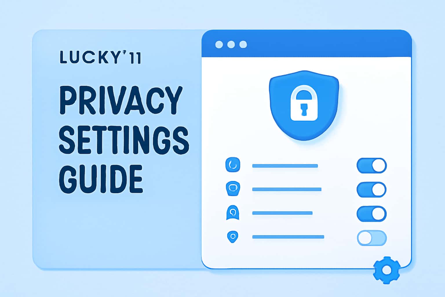 An informative scene showcasing the Lucky 11 Privacy Settings Guide.