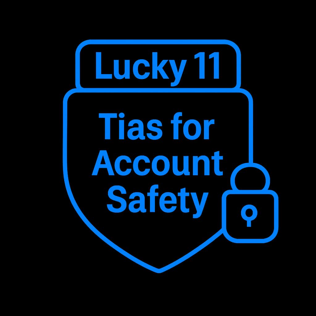 Icon representing Lucky 11 account safety.